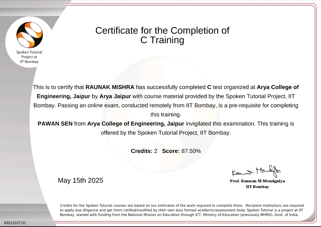 Certificate 5